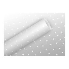 Braun + Company Geschenkfolie Herzen, Weiss, 2.5 m x 70 cm Braun + Company Geschenkfolie Herzen, Weiss, 2.5 m x 70 cm