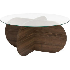 Woody Fashion Couchtisch Aeris Walnut 75 x 35 cm, Braun/Transparent Woody Fashion Couchtisch Aeris Walnut 75 x 35 cm, Braun/Transparent