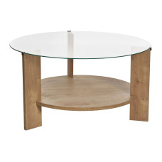 Woody Fashion Couchtisch Clara Sapphire Oak 75 x 40 cm, Braun/Transparent Woody Fashion Couchtisch Clara Sapphire Oak 75 x 40 cm, Braun/Transparent