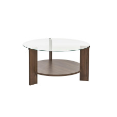 Woody Fashion Couchtisch Clara Walnut 75 x 40 cm, Braun/Transparent Woody Fashion Couchtisch Clara Walnut 75 x 40 cm, Braun/Transparent