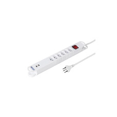 STEFFEN Steckdosenleiste VARIABL 6x T13 + 2x USB-C PD mit Schalter STEFFEN Steckdosenleiste VARIABL 6x T13 + 2x USB-C PD mit Schalter