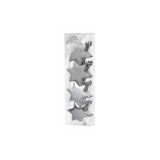 INGES CHRISTMAS DECOR Weihnachtskugel Winter Silver Stern, 8 Stück, Ø 6 cm INGES CHRISTMAS DECOR Weihnachtskugel Winter Silver Stern, 8 Stück, Ø 6 cm