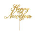 Partydeco Kuchen-Topper Happy New Year 1 Stück, Gold