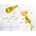 Partydeco Kuchen-Topper Happy New Year 1 Stück, Gold