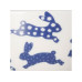 Boltze Schale Charly 6.5 x 14 cm, Weiss/Blau