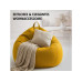 Urbanara Sitzsack Basic-Comfort 315 l Polyester (PES), Gelb