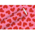 Braun + Company Geschenkpapier Herzen pink, 2 m x 70 cm