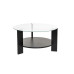 Woody Fashion Couchtisch Clara Wood Black 75 x 40 cm, Schwarz/Transparent