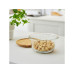 Rotho Glasdose mit Bambusdeckel NALA 1 l, Transparent