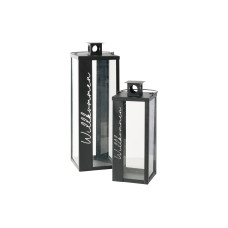 Boltze Laterne Halifax 2-teilig, Schwarz/Transparent Boltze Laterne Halifax 2-teilig, Schwarz/Transparent