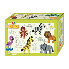Hama Bügelperlen-Set Zootiere Midi 2000 Stk. Mehrfarbig