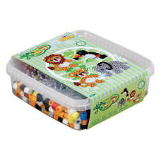 Hama Bügelperlen-Set Maxi Löwe Elefant 600 Perlen Mehrfarbig