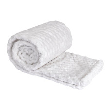 Hubatka Decke Plaid Uni 220 x 180 cm, Weiss Hubatka Decke Plaid Uni 220 x 180 cm, Weiss