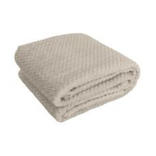 Hubatka Decke Plaid Uni 220 x 180 cm, Beige Hubatka Decke Plaid Uni 220 x 180 cm, Beige