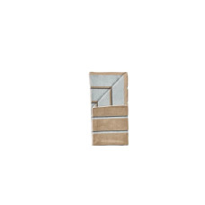Zone Denmark Handtuch 50 x 100 cm Camel/Eisblau/Olivgrün