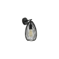EGLO Leuchten Wandleuchte CLEVEDON 1x E27 Schwarz
