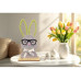 Dameco Hase mit Brille Grau, Grün