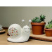 Dameco Aufsteller Schnecke mit Blumenmuster Weiss, 9.5 x 4.5 x 7 cm