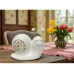 Dameco Aufsteller Schnecke mit Blumenmuster Weiss, 9.5 x 4.5 x 7 cm