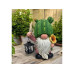 Dameco Dekofigur Gartenwichtel Kaktus mit Laterne 21 x28 x39.5 cm
