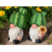 Dameco Dekofigur Gartenwichtel Kaktus 2-er Set, 13.5 x 14.5 x 23 cm