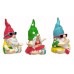 Dameco Gartenzwerg sitzend in Yoga Pose 3-er Set, 12 x 14 x 17 cm