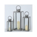 Boltze Laterne Arana 3-teilig, Silber/Transparent