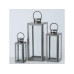 Boltze Laterne Arana 3-teilig, Silber/Transparent