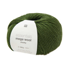 Rico Design Wolle Essentials Mega Wool chunky 100 g, Olivgrün Rico Design Wolle Essentials Mega Wool chunky 100 g, Olivgrün
