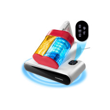 CLEANmaxx Milben-Handstaubsauger 400W, Weiss/Rot + CH-Stecker