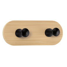 Kleine Wolke Wandgarderobe Bamboo Hook Duo 12 cm x 4.5 cm, Beige Kleine Wolke Wandgarderobe Bamboo Hook Duo 12 cm x 4.5 cm, Beige