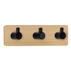 Kleine Wolke Wandgarderobe Bamboo Pin Hook Trio 18 cm x 4.5 cm, Beige Kleine Wolke Wandgarderobe Bamboo Pin Hook Trio 18 cm x 4.5 cm, Beige