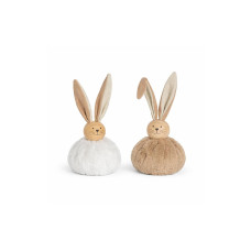 CHALET Aufsteller Hase Puschel 1 Stück, assortiert, Braun, Weiss CHALET Aufsteller Hase Puschel 1 Stück, assortiert, Braun, Weiss