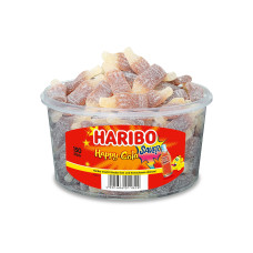 Haribo Gummibonbons Happy Cola Sauer Dose 1200 g Haribo Gummibonbons Happy Cola Sauer Dose 1200 g