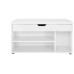 VASAGLE Sitzbank mit Polster 80 x 44 cm, Weiss VASAGLE Sitzbank mit Polster 80 x 44 cm, Weiss