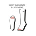 Heat Experience Beheizbare technische Socken mit Batterien Sand/Schwarz M Heat Experience Beheizbare technische Socken mit Batterien Sand/Schwarz M