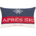 pad Kissen Après-Ski 60 x 35 cm, Blau/Rot/Weiss