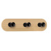 Kleine Wolke Wandgarderobe Bamboo Hook Trio 18 cm x 4.5 cm, Beige