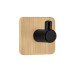 Kleine Wolke Wandgarderobe Bamboo Pin Hook One 4.5 cm x 4.5 cm, Beige
