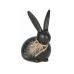CHALET Aufsteller Hase Tinte L 12 x 8 x 18 cm, Schwarz