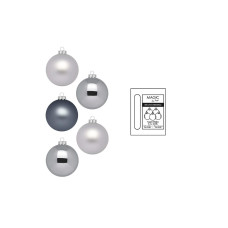 INGES CHRISTMAS DECOR Weihnachtskugel Hazy Grey Ø 3 cm 24 Stück INGES CHRISTMAS DECOR Weihnachtskugel Hazy Grey Ø 3 cm 24 Stück