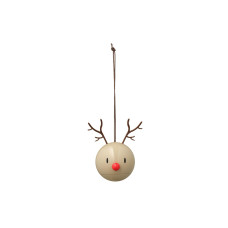 Hoptimist Weihnachtskugel Rentier 2 Stück, Beige Hoptimist Weihnachtskugel Rentier 2 Stück, Beige