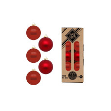 Holly & Jolly Weihnachtskugel 6 cm Rot, 20 Stück