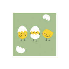 Paper + Design Serviette Joyful Chicks 33 cm x 33 cm, 20 Stück