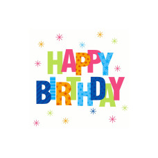 Paper + Design Papierservietten Birthday Stars 33 cm x 33 cm, 20 Stück Paper + Design Papierservietten Birthday Stars 33 cm x 33 cm, 20 Stück