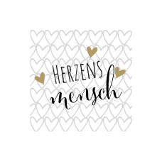 Paper + Design Papierservietten Herzens Mensch 33 cm x 33 cm, 20 Stück Paper + Design Papierservietten Herzens Mensch 33 cm x 33 cm, 20 Stück