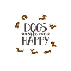 Paper + Design Papierservietten Dog makes me Happy 33 cm x 33 cm, 20 Stück Paper + Design Papierservietten Dog makes me Happy 33 cm x 33 cm, 20 Stück