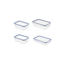 Rotho Set Frischhaltedosen 4 tlg. CLIC & LOCK 3.5 l, Transparent