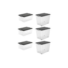 Rotho Set Aufbewahrungsboxen COMPACT 6 tlg. Transparent