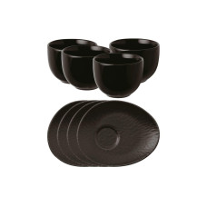 Arthur Krupp Kaffeeservice M/Teller Onyx 4 Stück,Schwarz Arthur Krupp Kaffeeservice M/Teller Onyx 4 Stück,Schwarz